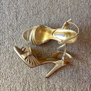 Caparros Gold Shimmer Heels